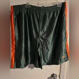 MIAMI HURRICANES Basketball Shorts Mens XL Green Orange ProEdge Knights
(111)